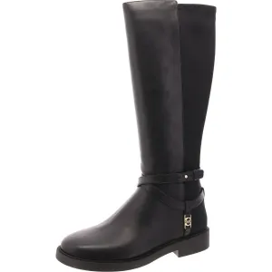 Abigail Womens Zip Up Slip On Knee-High Boots