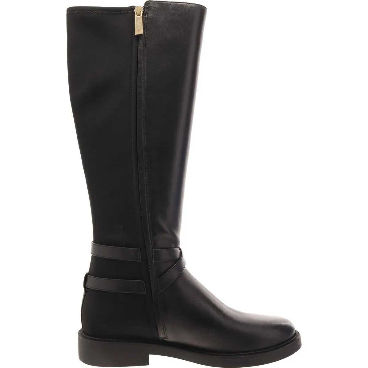 Abigail Womens Zip Up Slip On Knee-High Boots