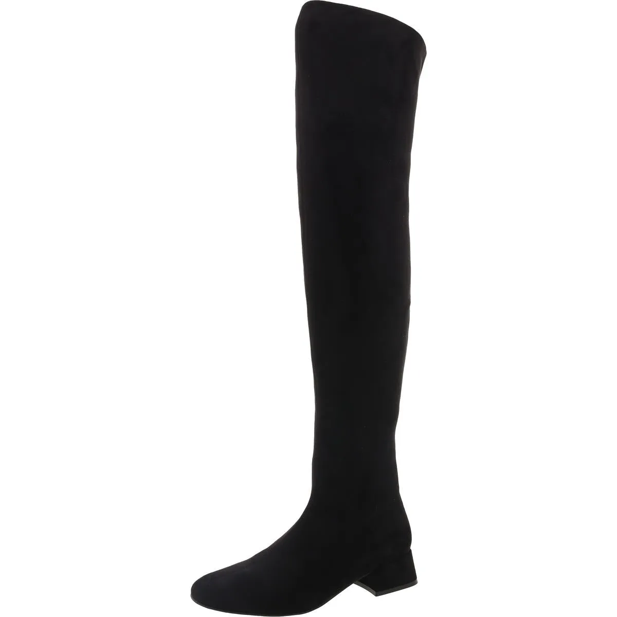 Allured Womens Block Heel Faux Suede Over-The-Knee Boots