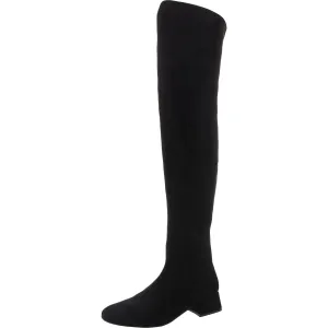 Allured Womens Block Heel Faux Suede Over-The-Knee Boots