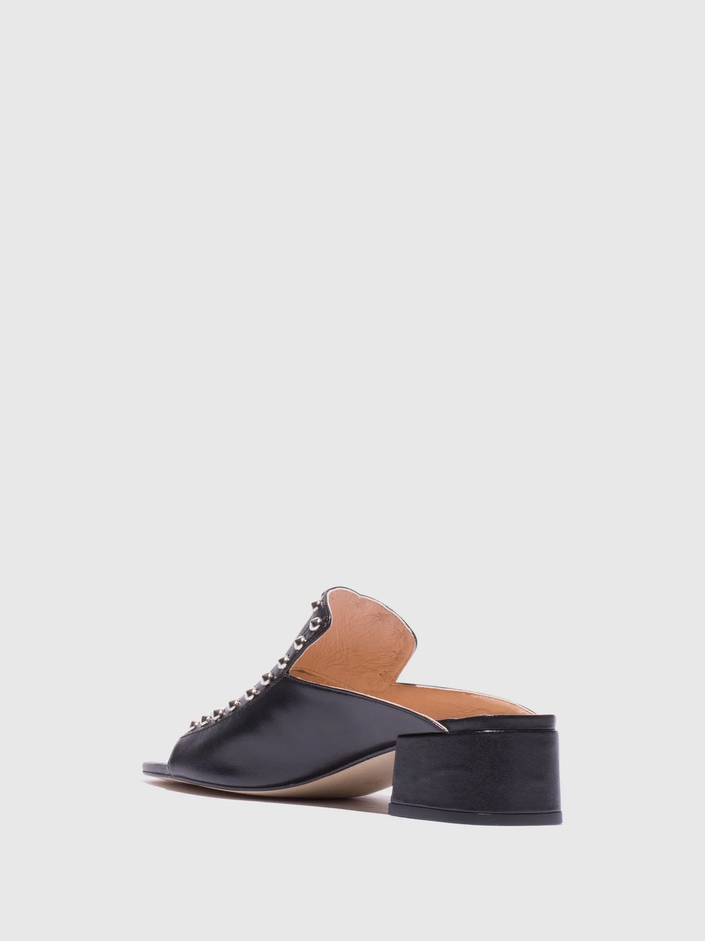 Black Appliqus Mules