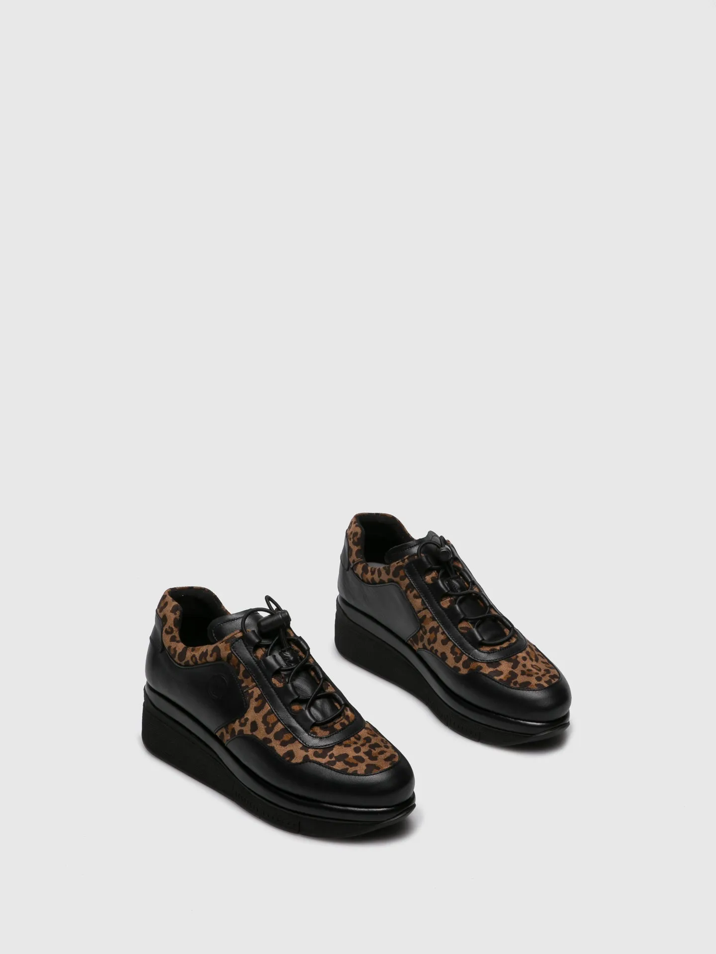 Brown Black Wedge Shoes