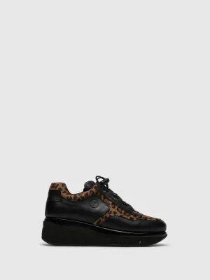 Brown Black Wedge Shoes
