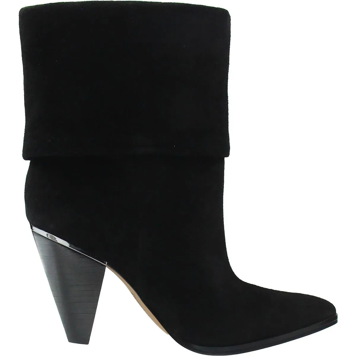 Cerise Womens Block Heel Faux Suede Ankle Boots