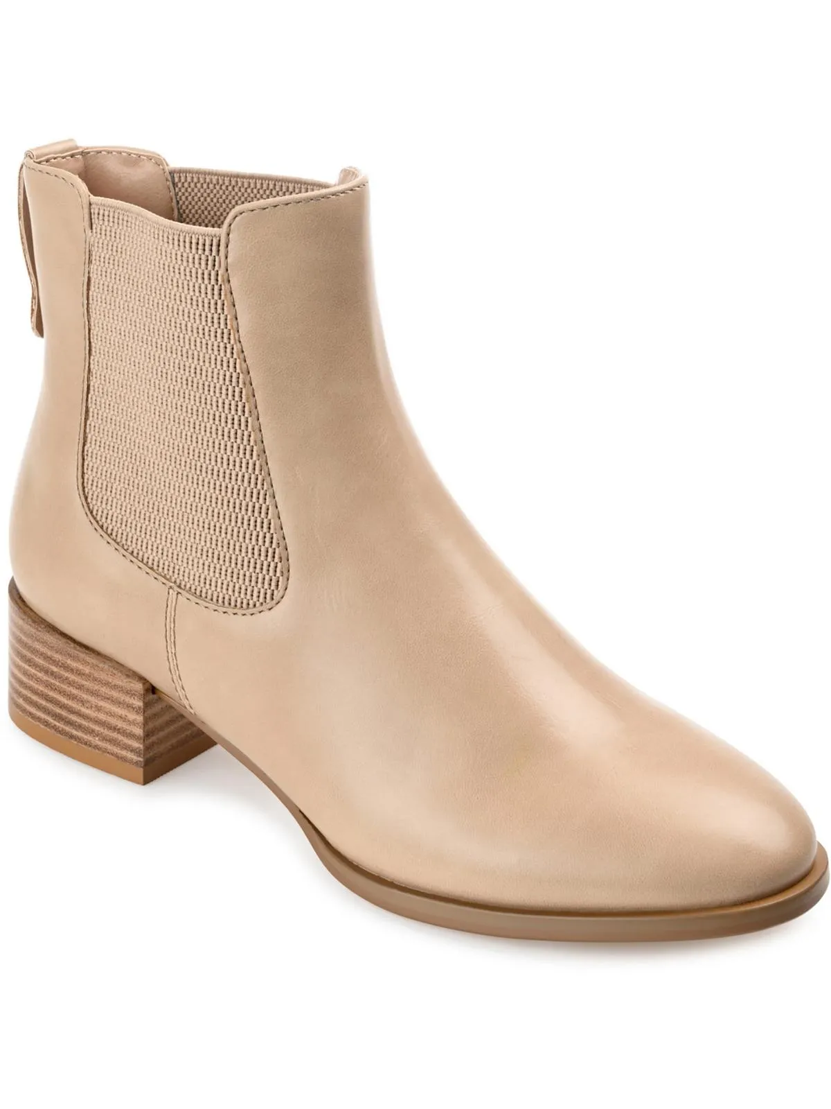 Chayse Womens Faux Leather Pull On Chelsea Boots
