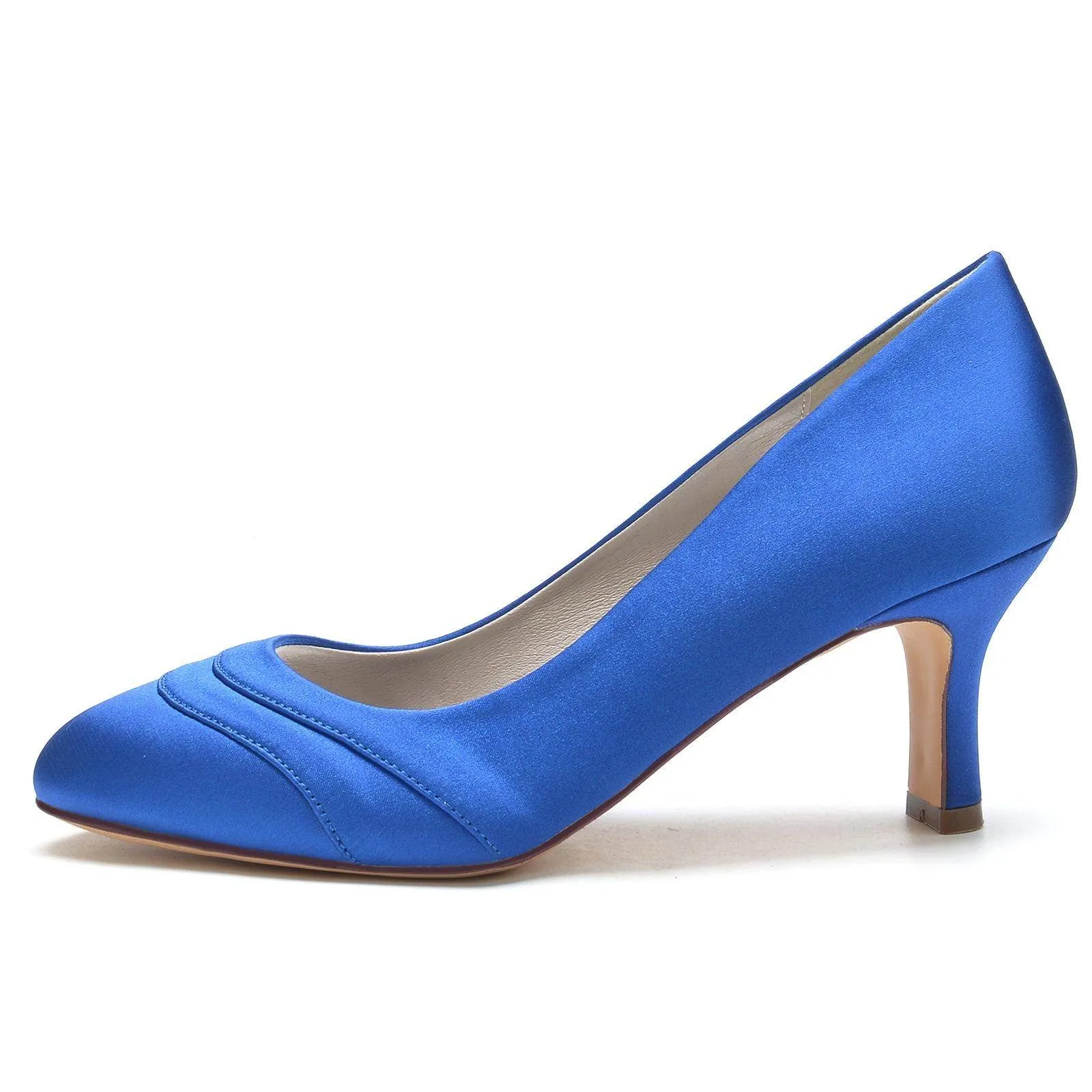 Chunky Heel 6.5cm Silk-Like Shoes CK0291