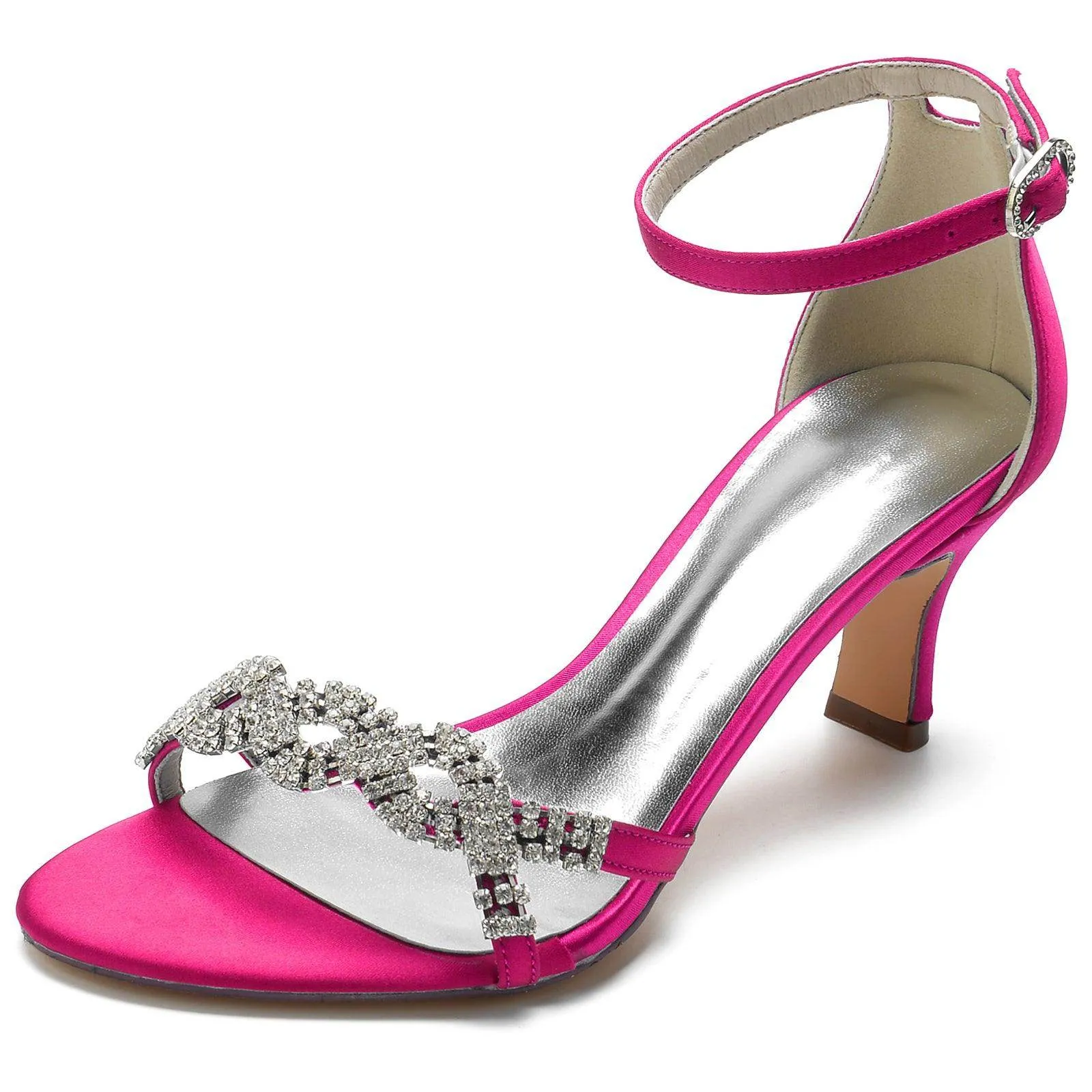 Chunky Heel 6.5cm Silk-Like Shoes CK0301