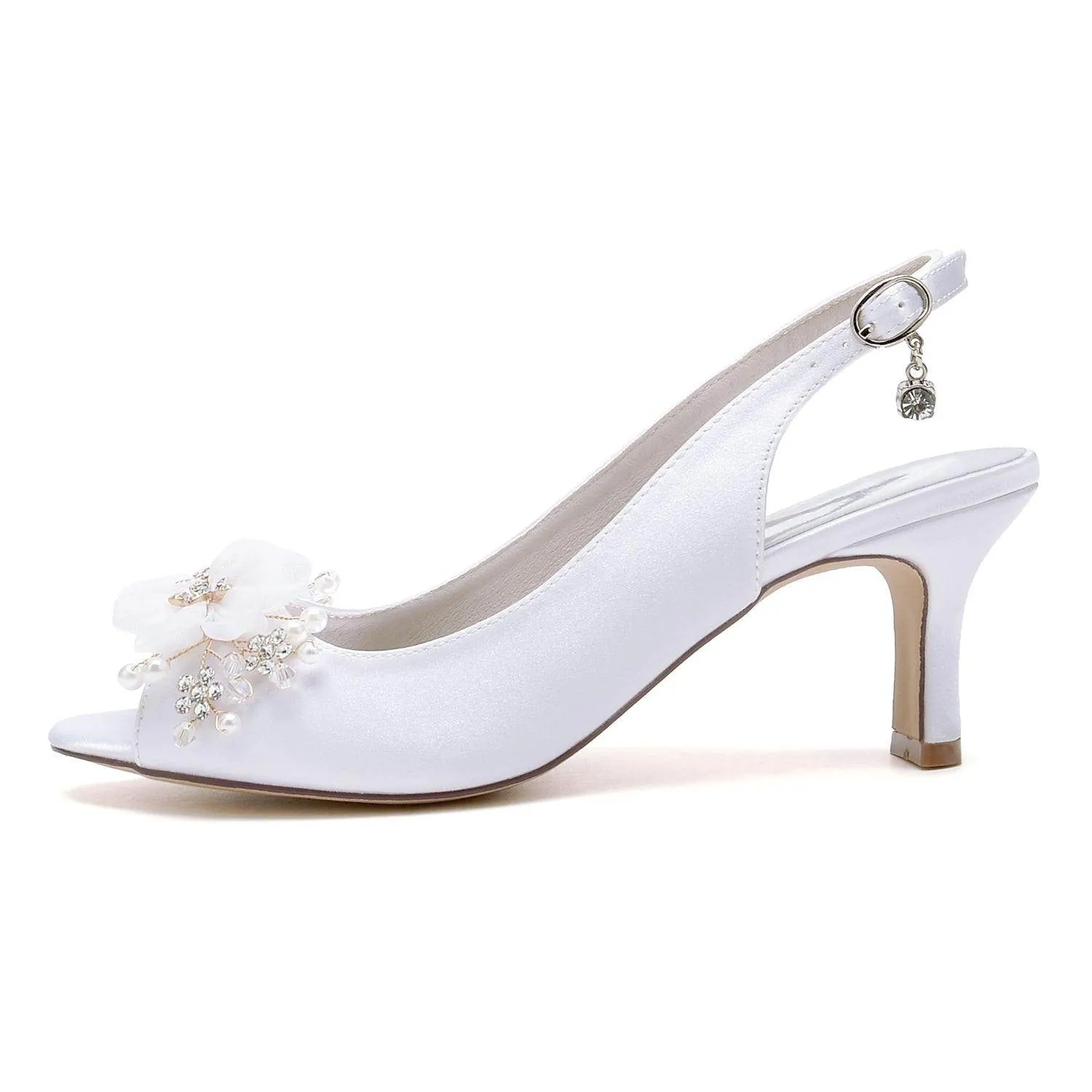 Chunky Heel 6.5cm Silk-Like Shoes CK0465
