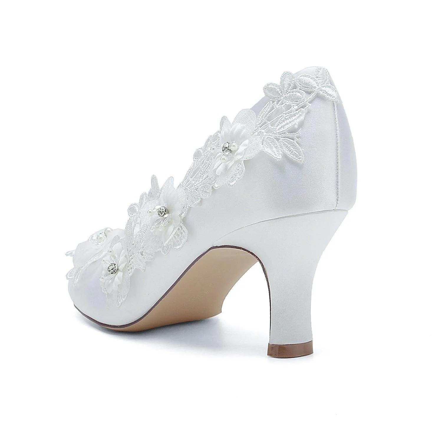 Chunky Heel 6cm Silk-Like Shoes CK0413