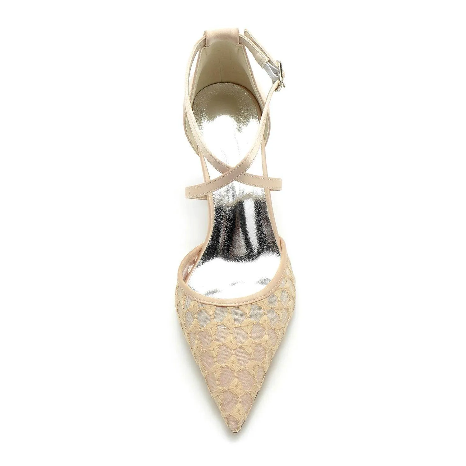 Chunky Heel 8.5cm Tulle Shoes CK0199