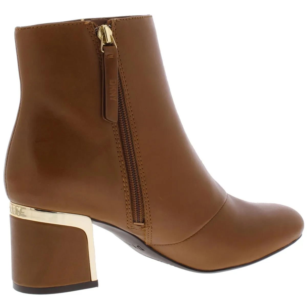 Corrie Womens Leather Contrast Trim Booties