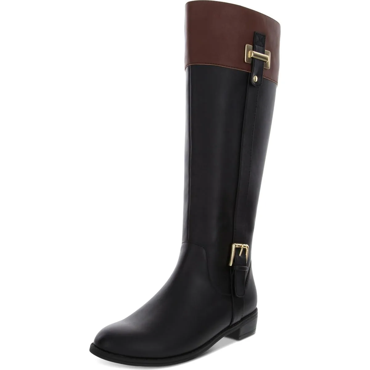 Deliee 2 Womens Zipper Round Toe Riding Boots