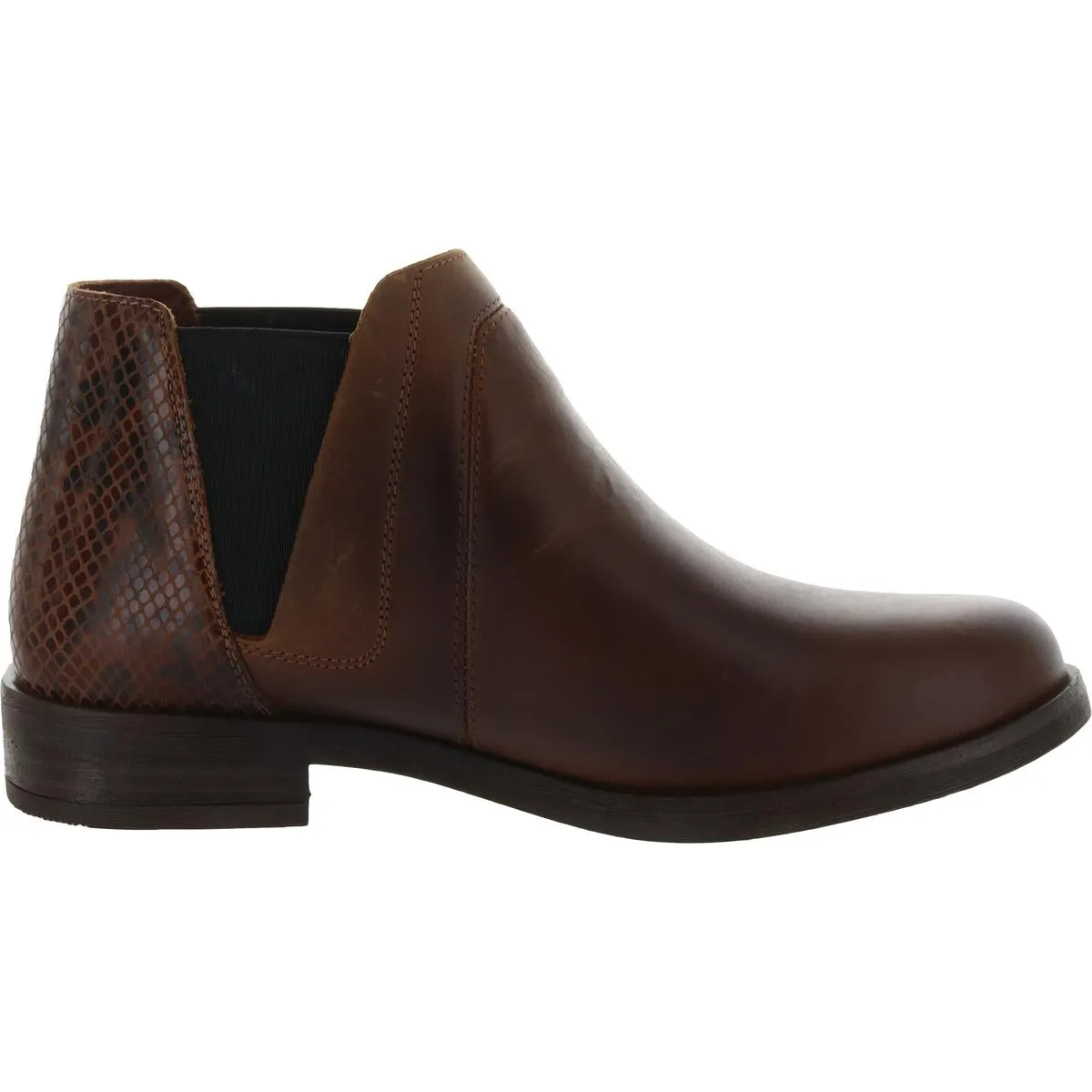 Demi2 Beat Womens Leather Snake Print Booties