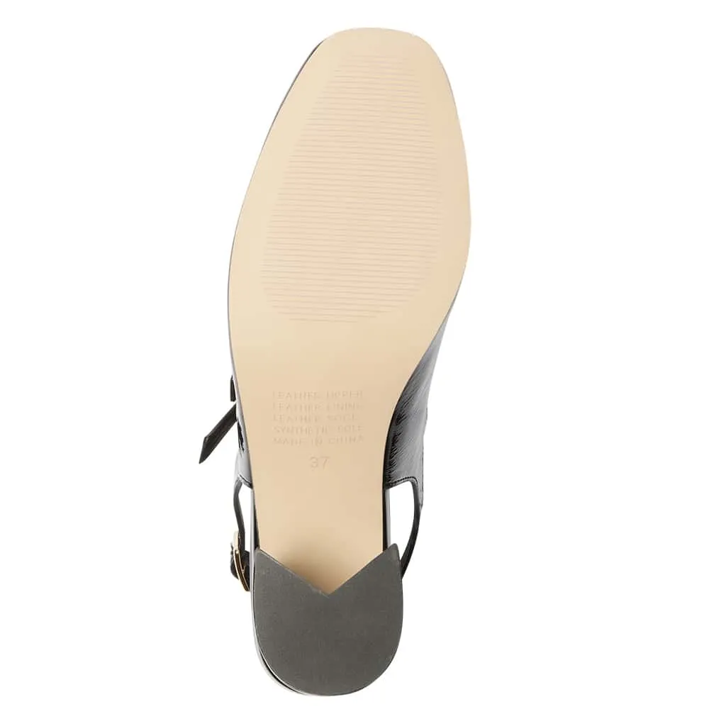 Diana Heel in Black Patent
