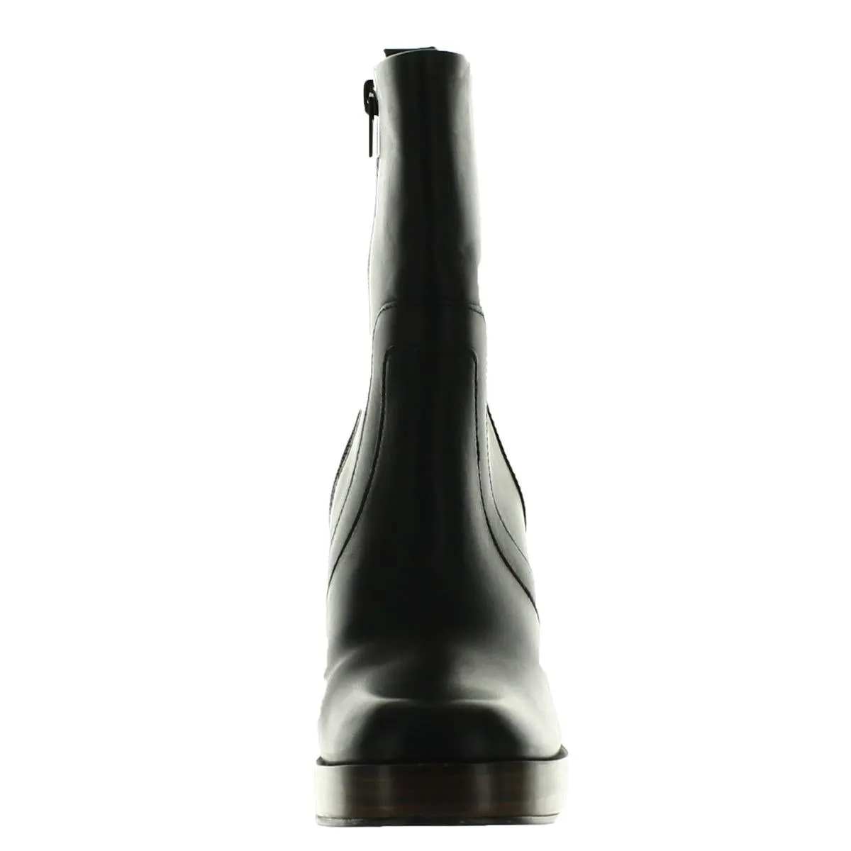 Edson Womens Zipper Leather Ankle Boots