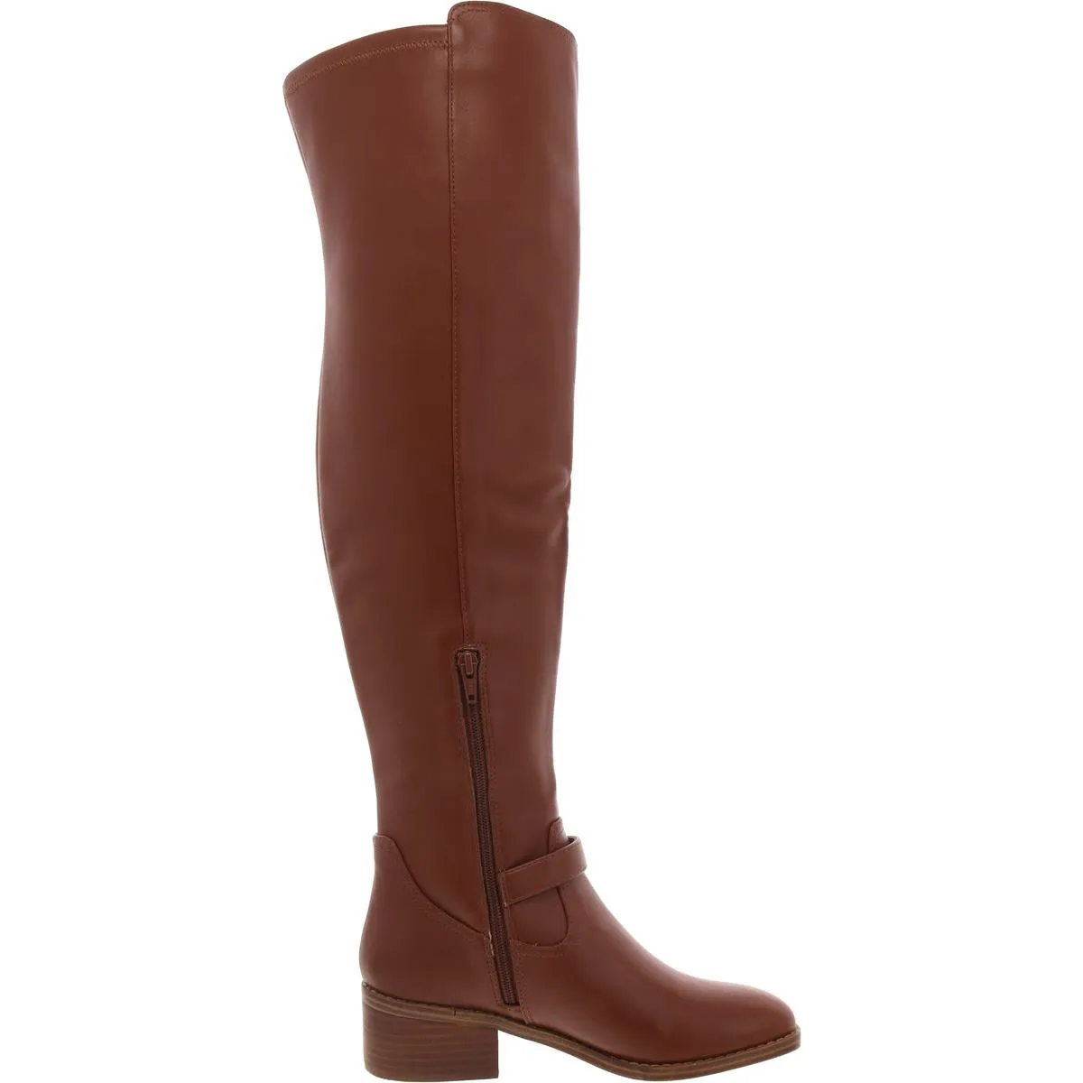 Elyse Womens Leather Trim Faux Leather Over-The-Knee Boots