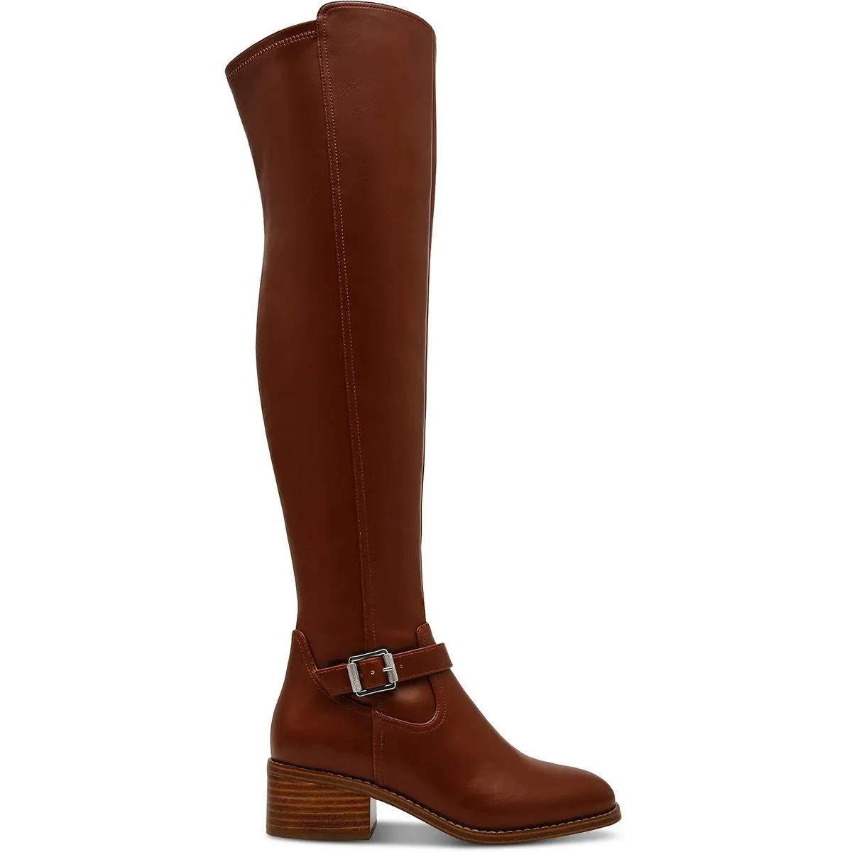 Elyse Womens Leather Trim Faux Leather Over-The-Knee Boots