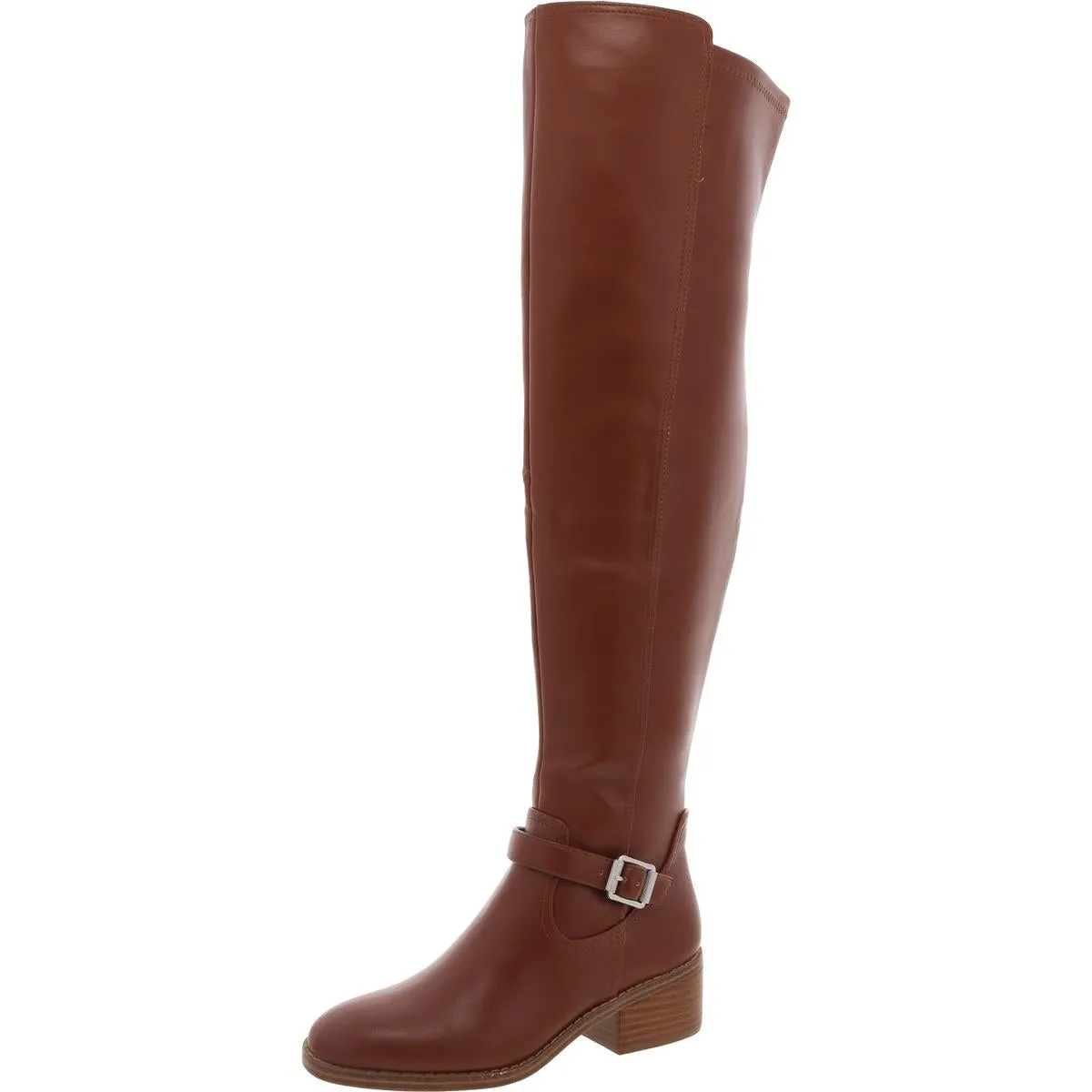 Elyse Womens Leather Trim Faux Leather Over-The-Knee Boots