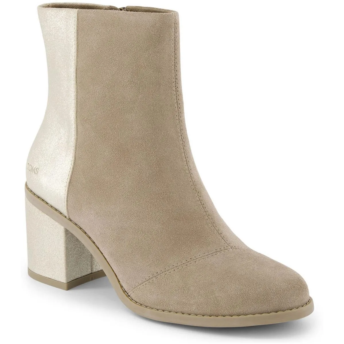 EVELYN Womens Metallic Suede Ankle Boots