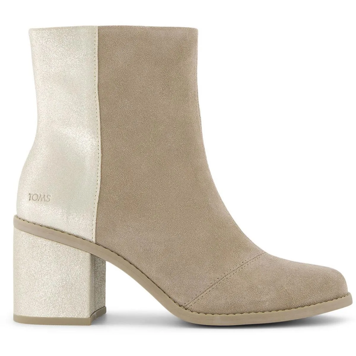 EVELYN Womens Metallic Suede Ankle Boots