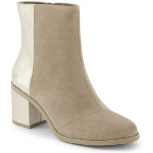 EVELYN Womens Metallic Suede Ankle Boots