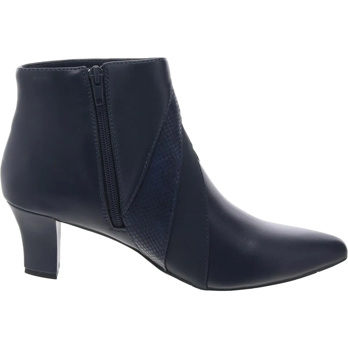 FALCON Womens Cushioned Footbed Faux Leather Ankle Boots