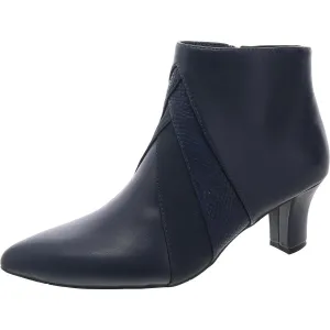 FALCON Womens Cushioned Footbed Faux Leather Ankle Boots