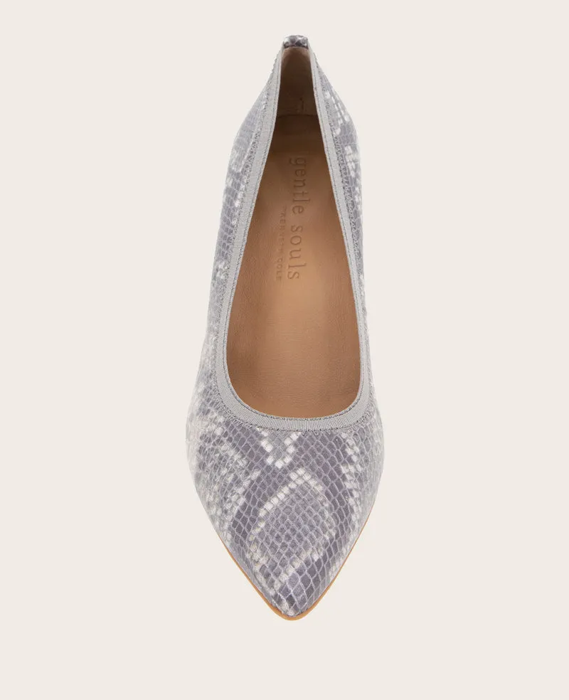 GENTLE SOULS - Dionne Snakeskin Leather Heel