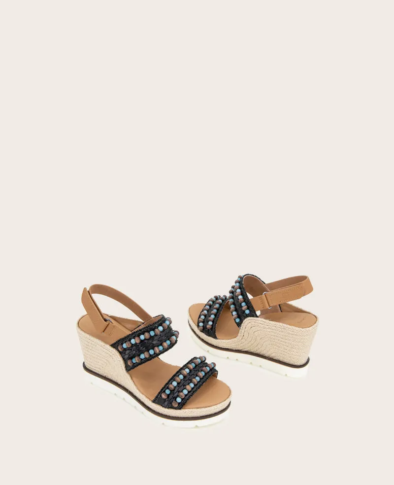 GENTLE SOULS - Evora 2 Leather Espadrille Wedge