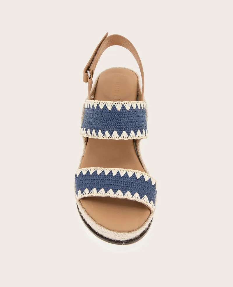 GENTLE SOULS - Evora Textile Espadrille Wedge