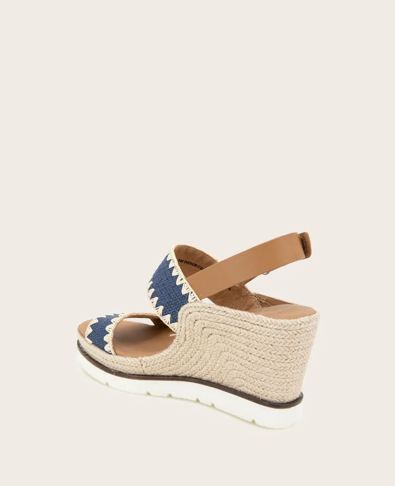 GENTLE SOULS - Evora Textile Espadrille Wedge