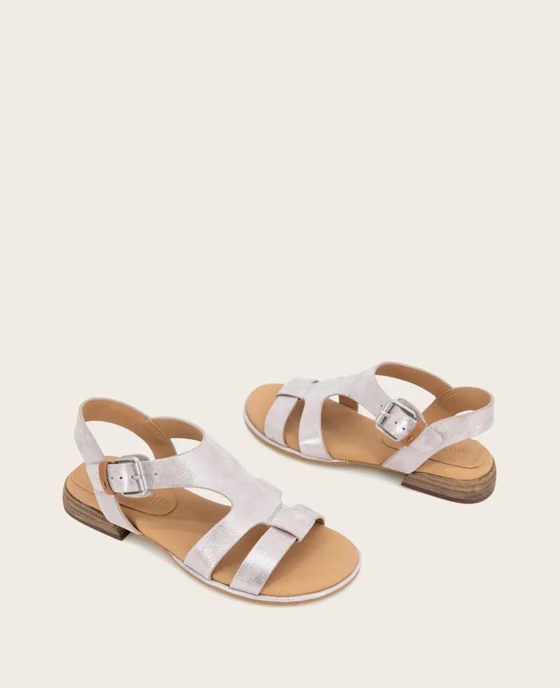 GENTLE SOULS - Haisley Leather Metallic Combo Sandal