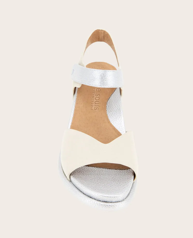GENTLE SOULS - Jalleen Metallic Combo Ankle Strap Wedge