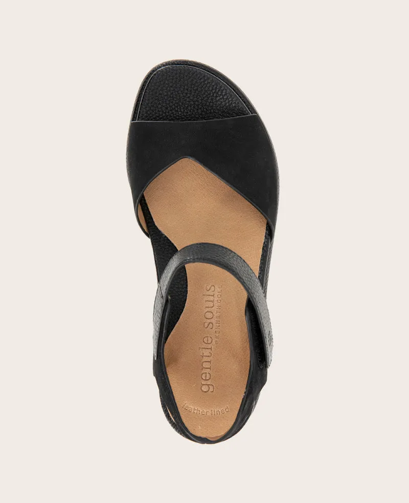 GENTLE SOULS - Jalleen Nubuck Ankle Strap Wedge