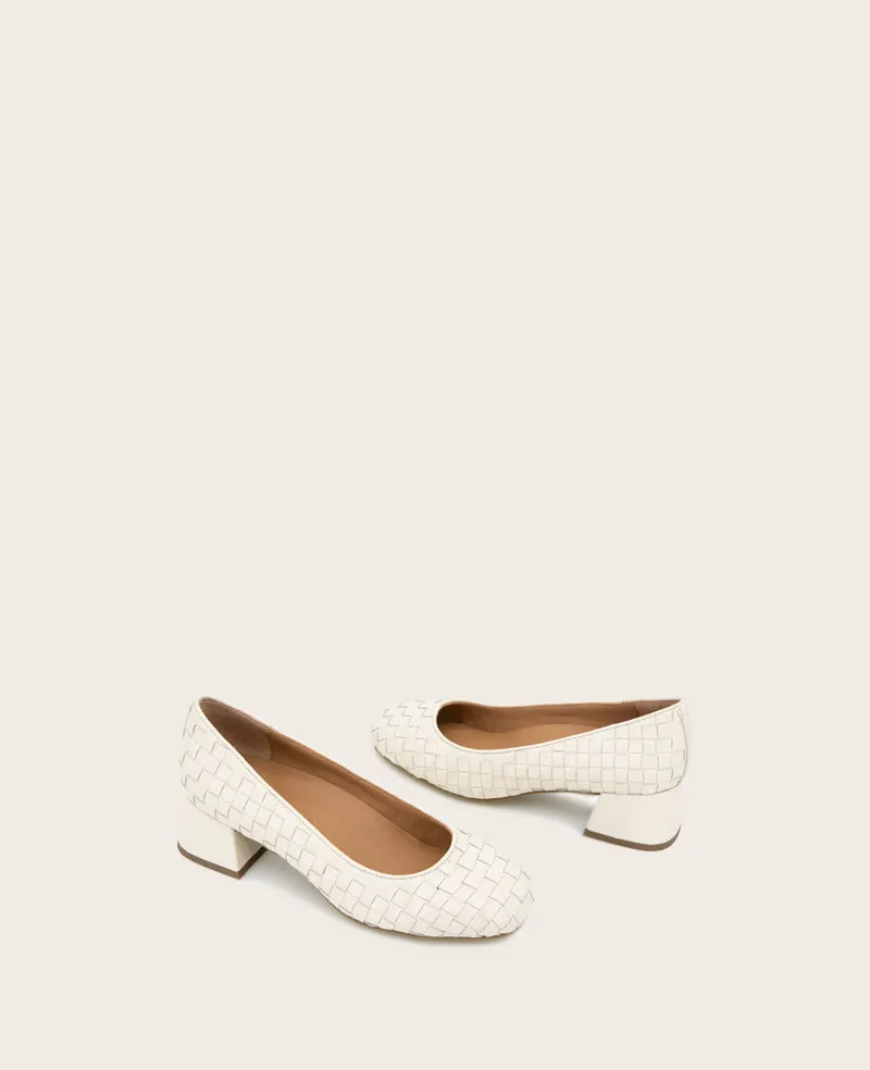 GENTLE SOULS - Lancine Leather Woven Heel