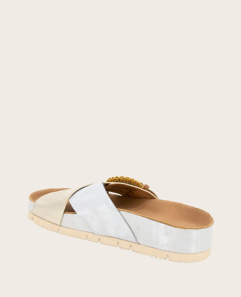 GENTLE SOULS - Louisa X Band Metallic Combo Platform Slip On