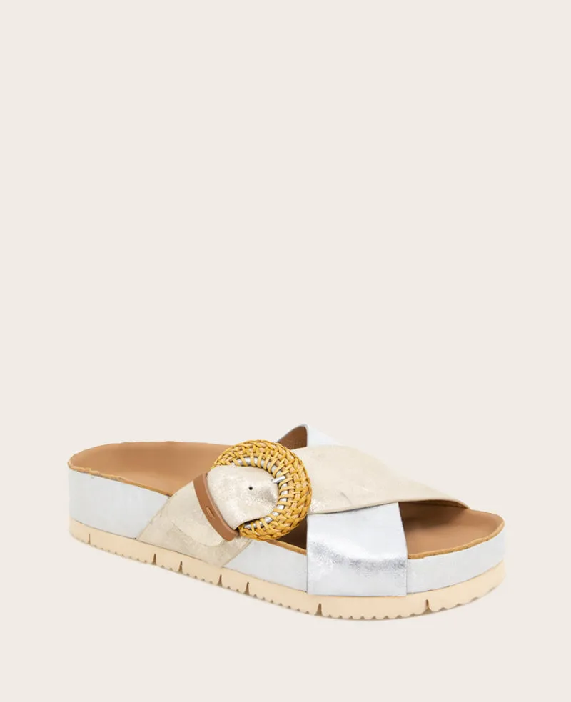 GENTLE SOULS - Louisa X Band Metallic Combo Platform Slip On