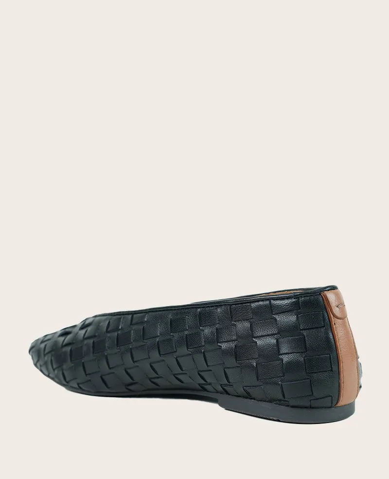 GENTLE SOULS - Willow Woven Leather Flat