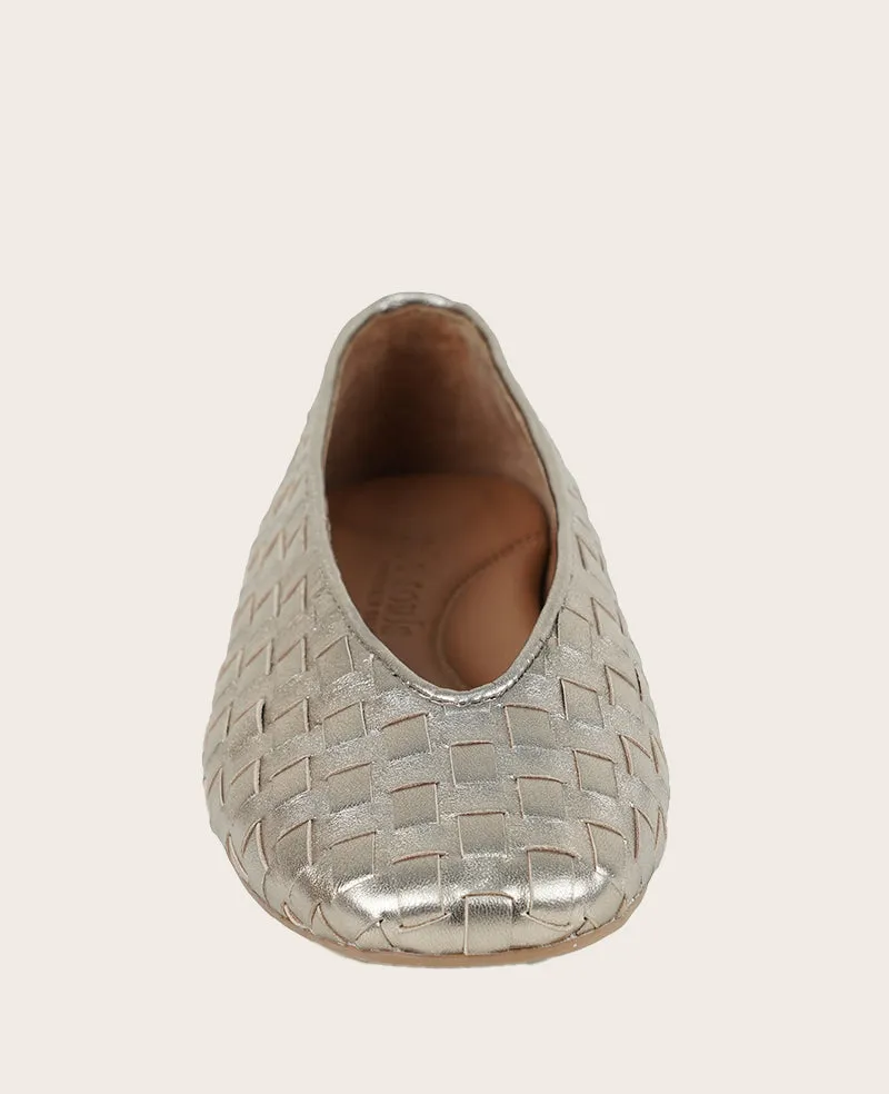 GENTLE SOULS - Willow Woven Leather Flat