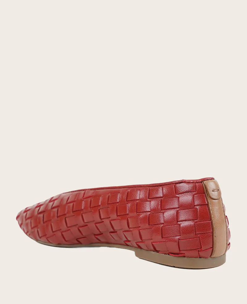GENTLE SOULS - Willow Woven Leather Flat