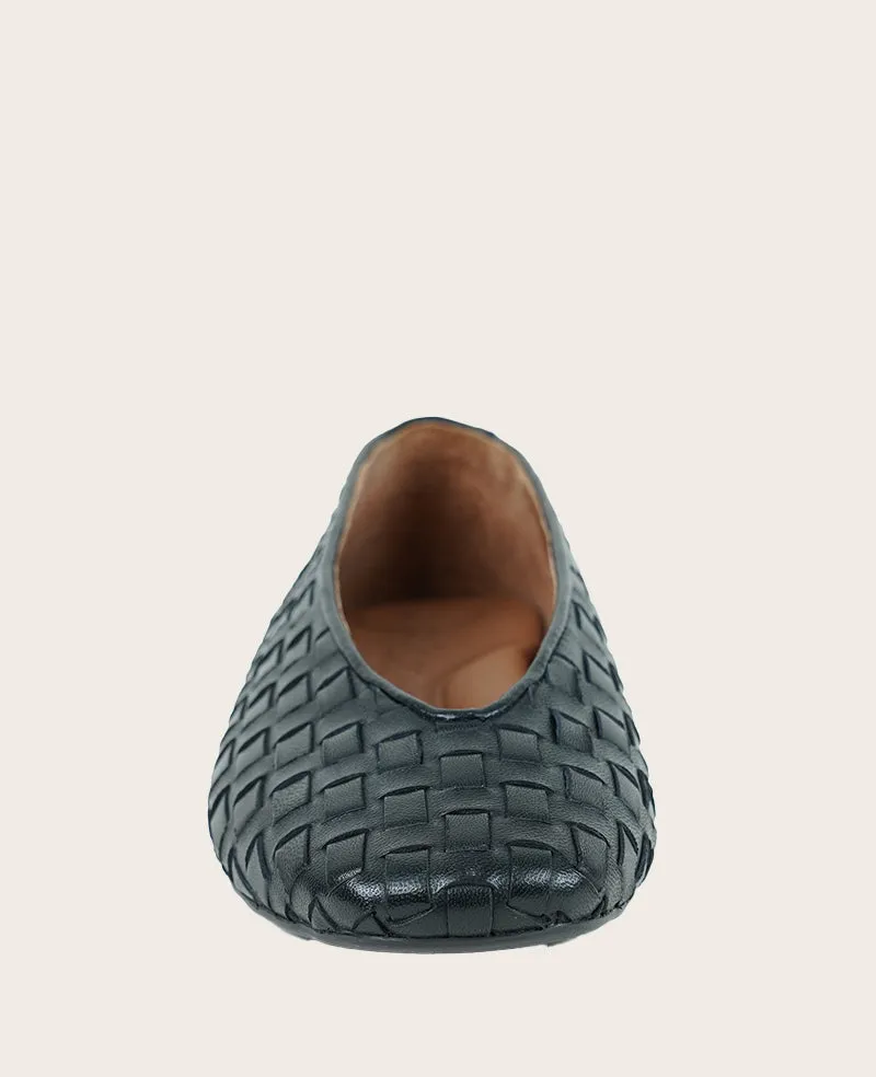GENTLE SOULS - Willow Woven Leather Flat