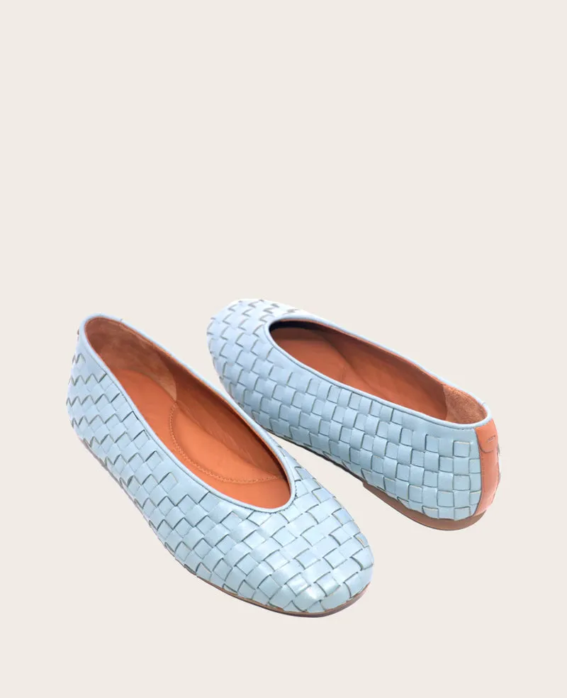 GENTLE SOULS - Willow Woven Leather Flat