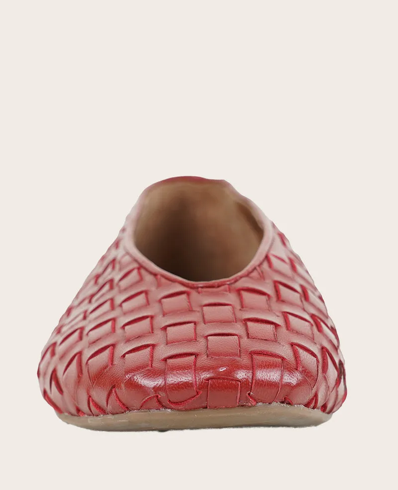 GENTLE SOULS - Willow Woven Leather Flat