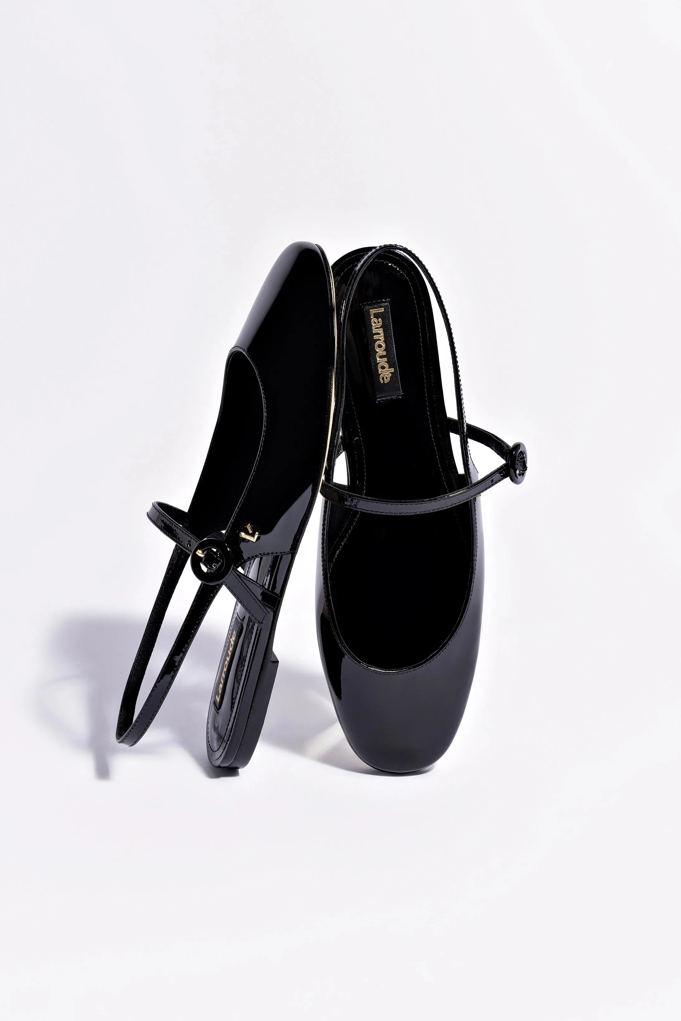 Georgina Ballet Flat In Black Patent Leather