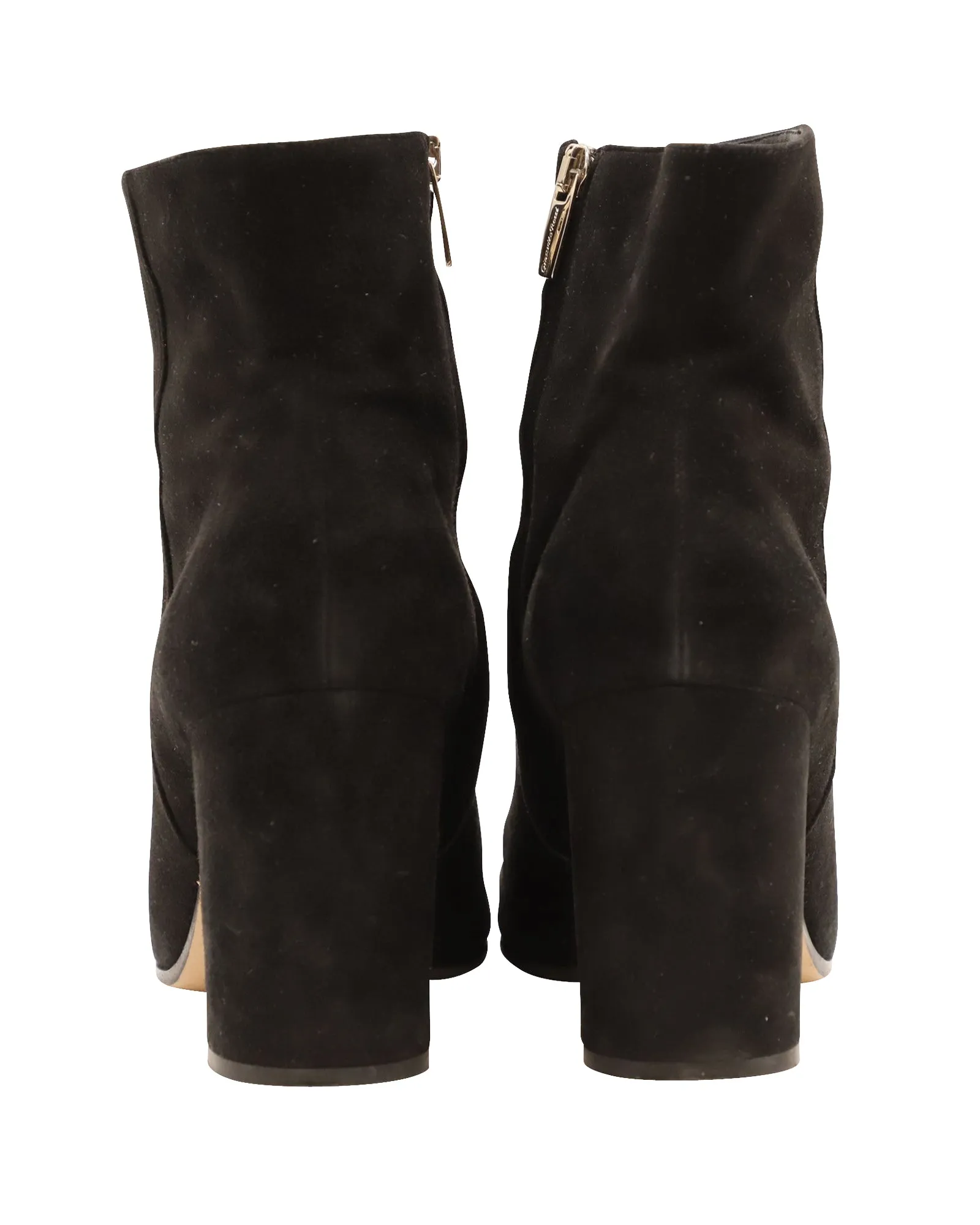 Gianvito Rossi Ankle Booties in Black Suede