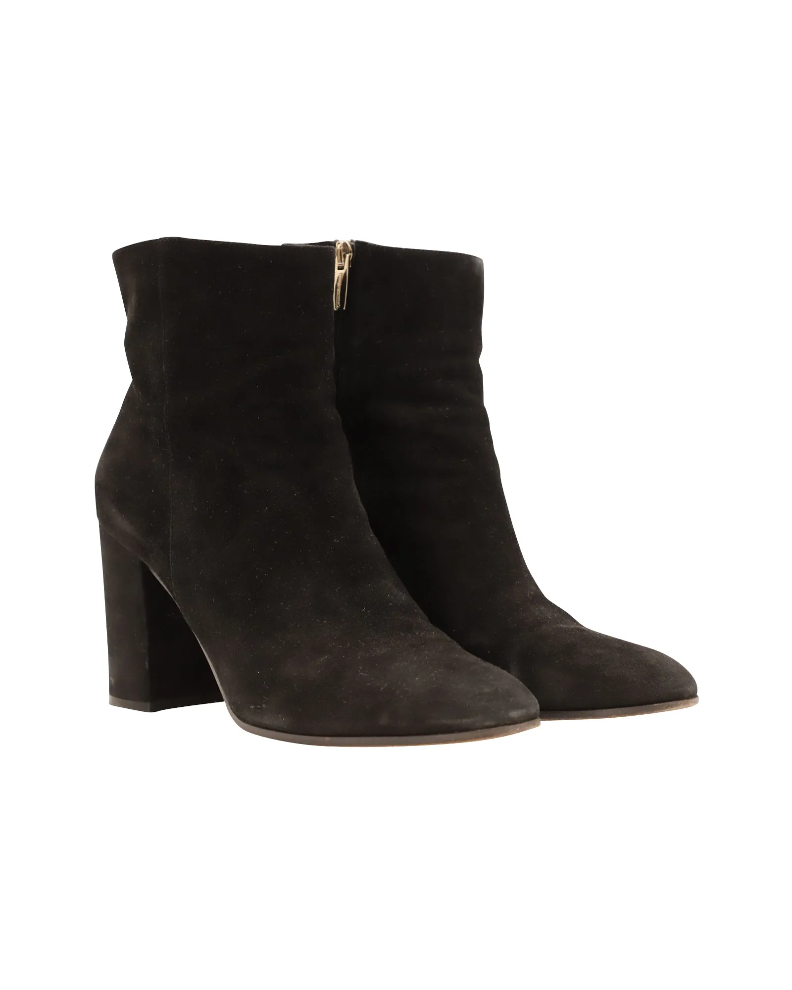 Gianvito Rossi Ankle Booties in Black Suede