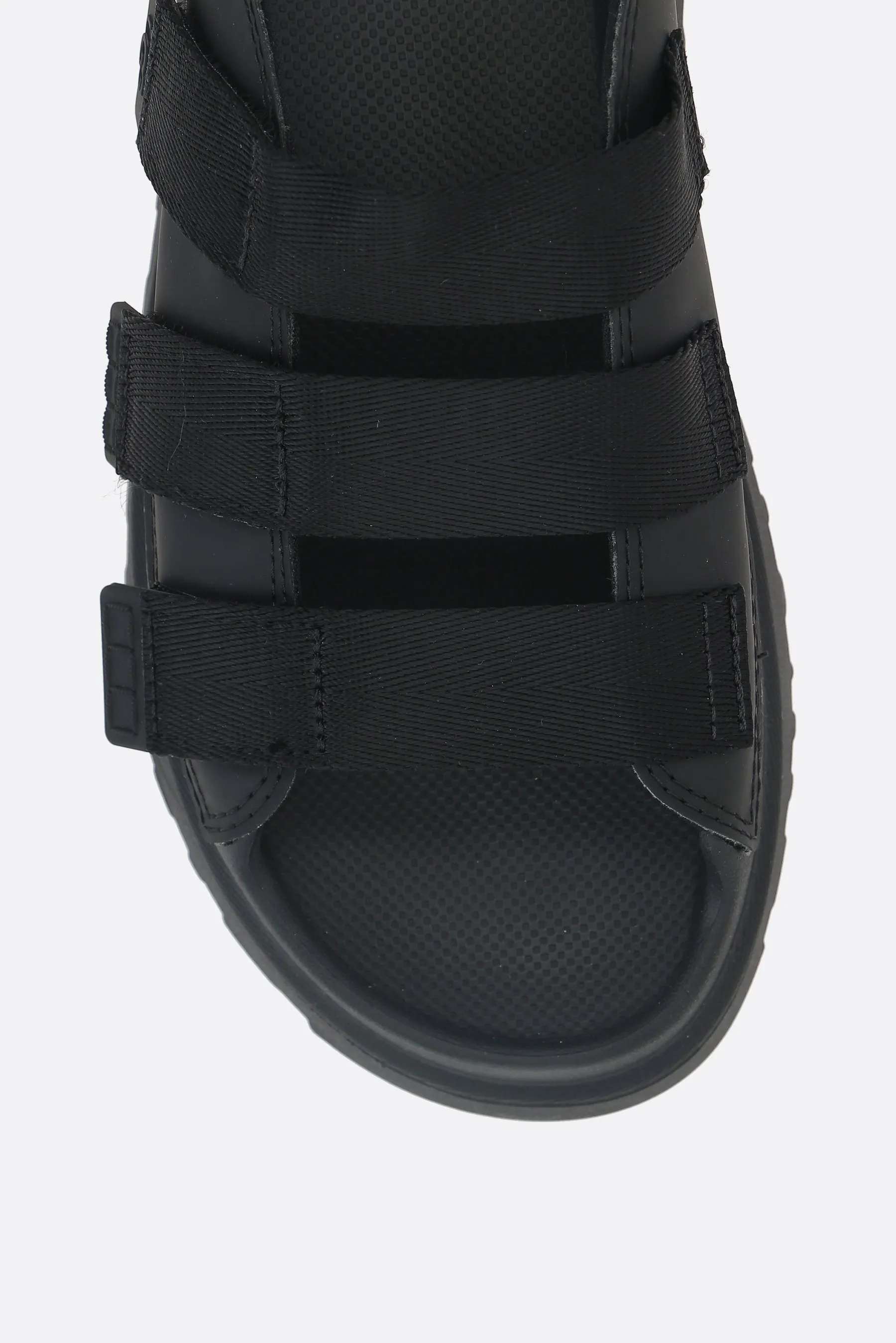 GoldenGlow flatform sandals in synthetic leather