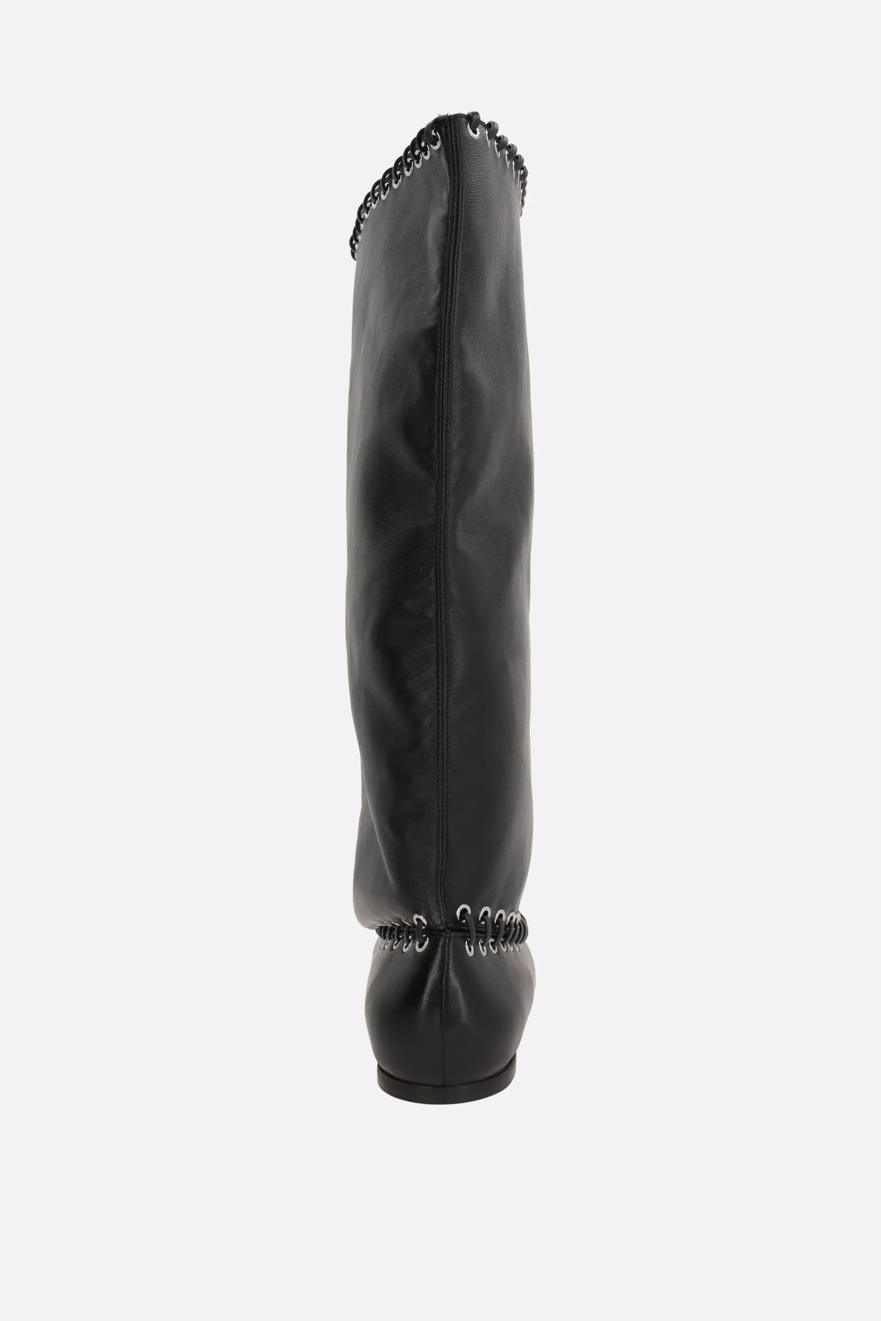 Grommet boots in nappa leather