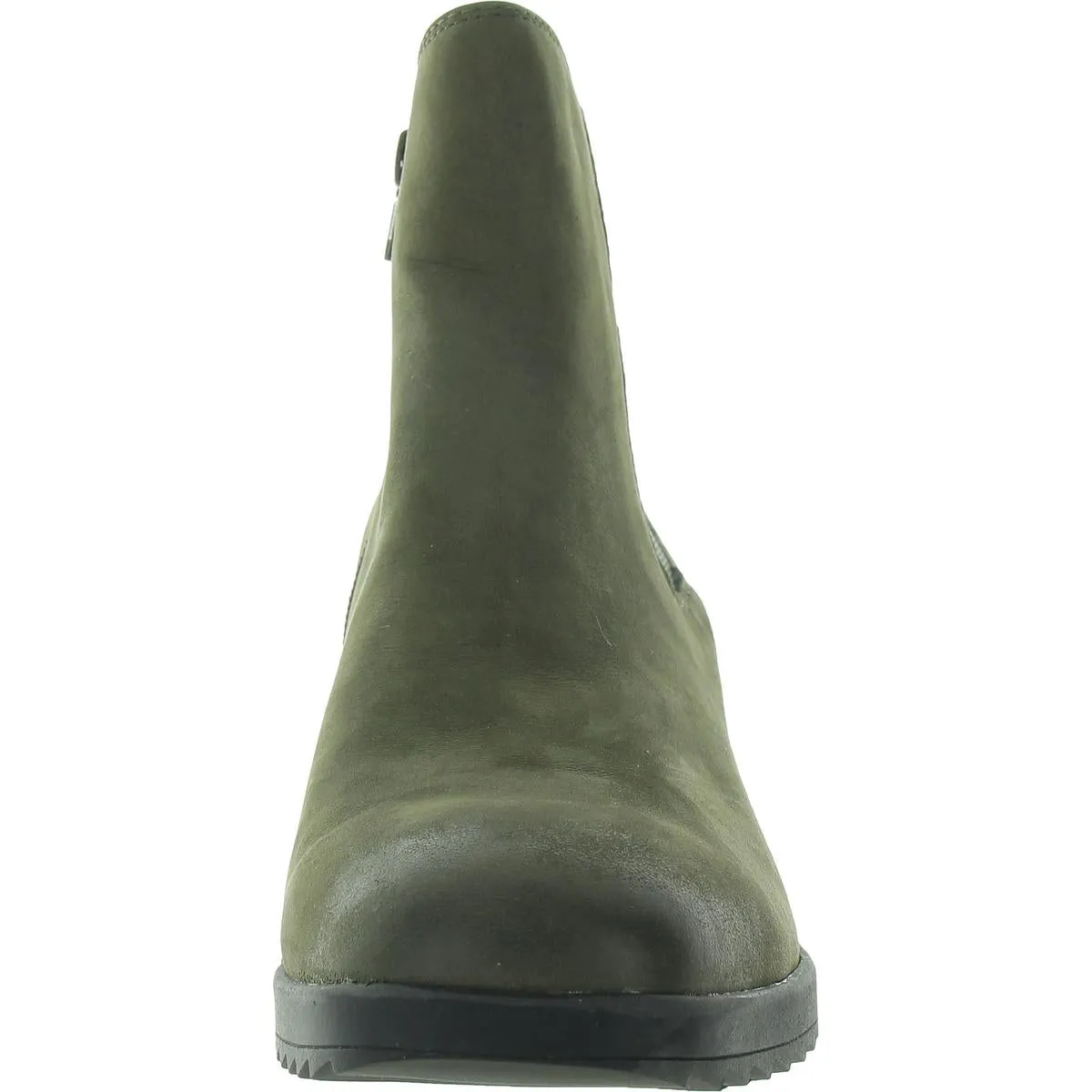 Hammond Womens Zipper Leather Ankle Boots