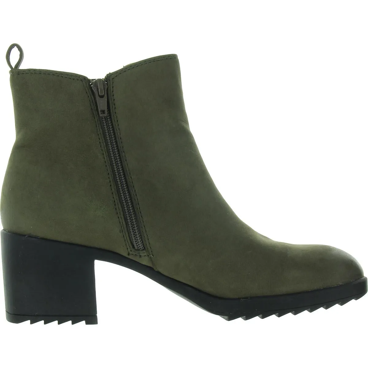 Hammond Womens Zipper Leather Ankle Boots